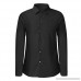 Trule Men's Solid Casual Slim T-Shirt Buttons Design Long Sleeve Comfortable Tops Blouse Black B07QB2R44X